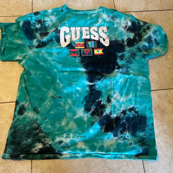 guess originals blue tie dye tee XXL - Picture 2 of 7